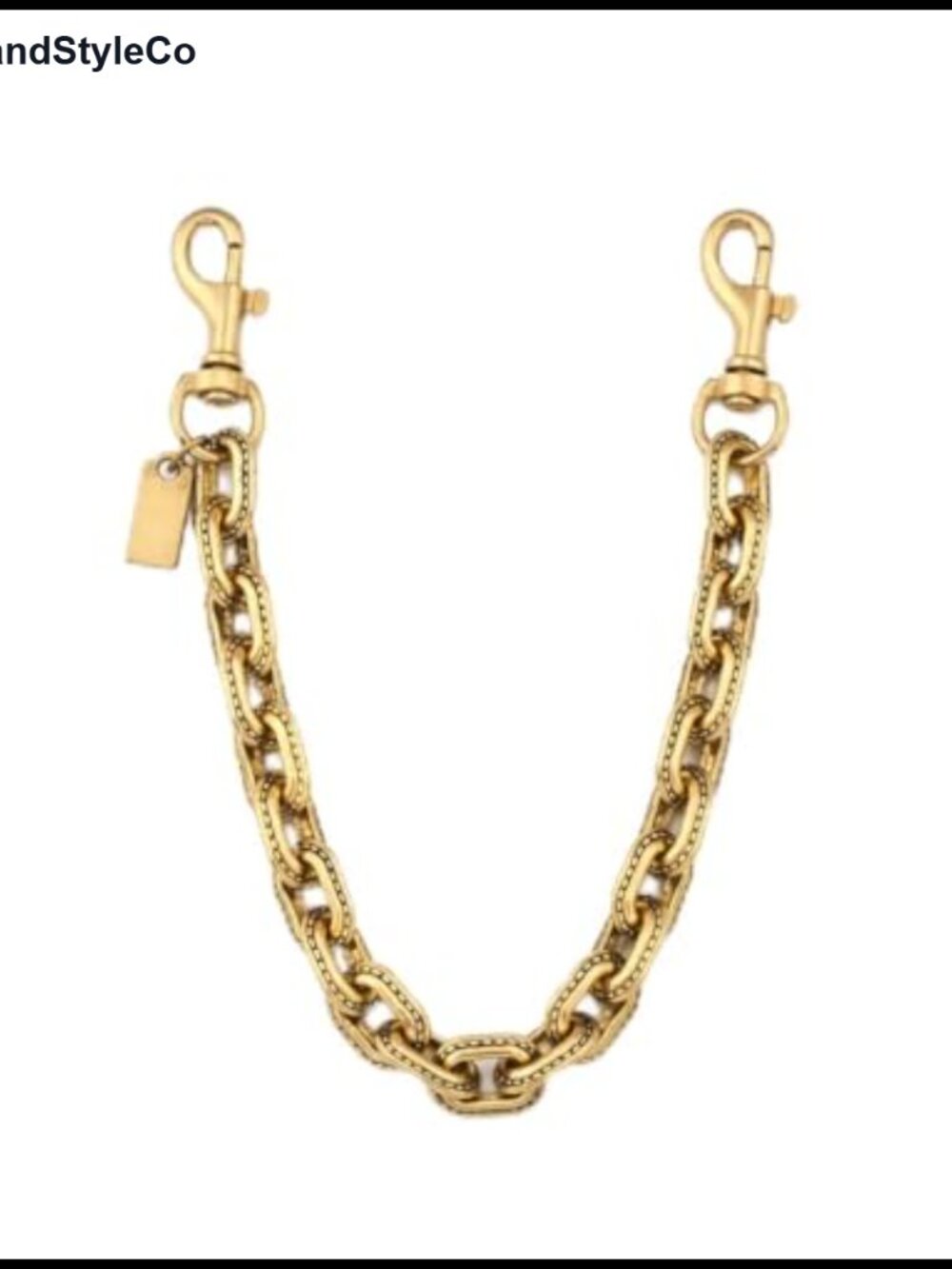 Vintage Gold Tone Chunky Metal Bag Chain Extender Purse Strap Accessory